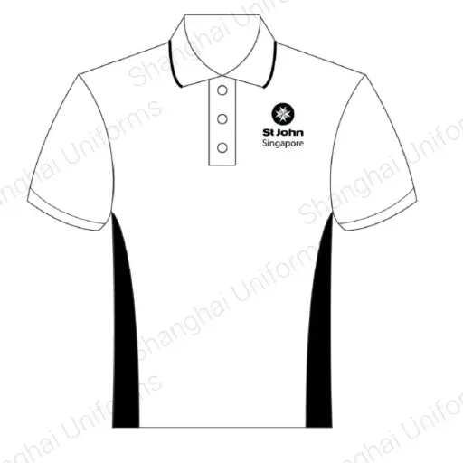 SJAB WHITE CORPORATE POLO